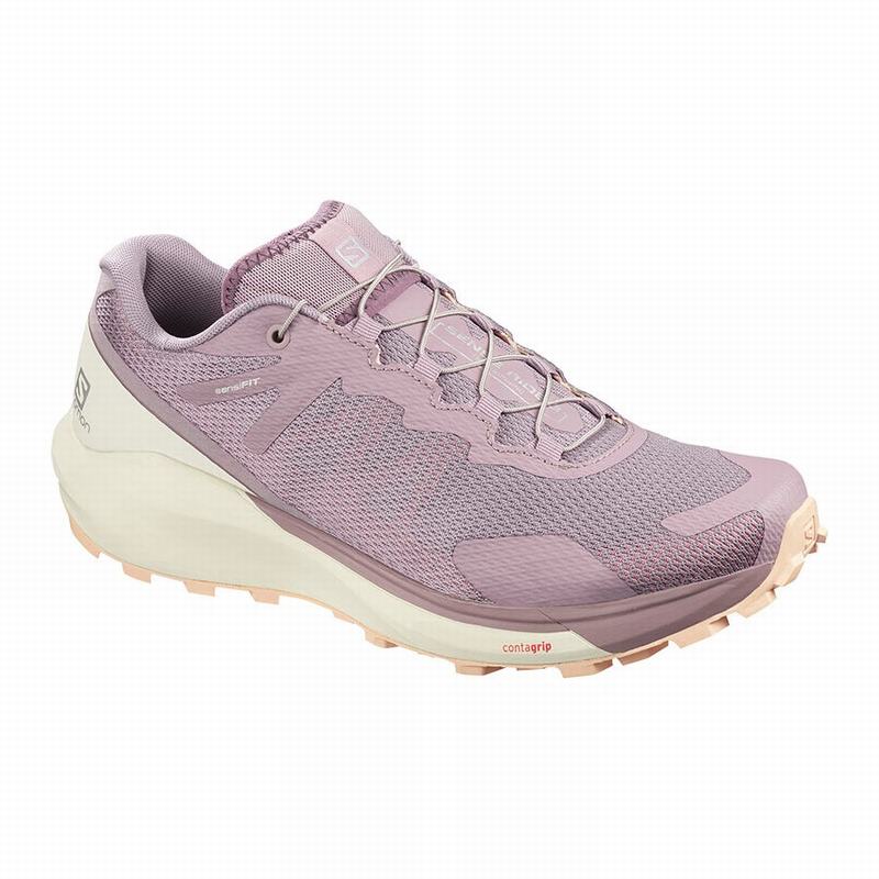 Chaussure Running Salomon Femme Rose - Salomon SENSE RIDE 3 W - France (2438-VUNBI)